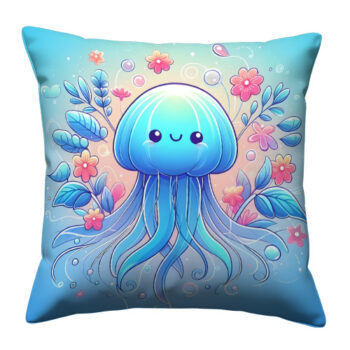 Fantasy Pretty Jellyfish Colorful Throw Pillow