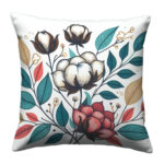 Flower colorful line trow pillow (1)