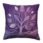 Four seasons tree colorful throw pillow (1)