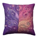 Four seasons tree colorful throw pillow (1)
