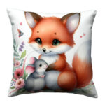 Fox and mouse cute pillow (4)