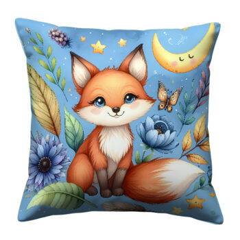 Fox Colorful Throw Pillow