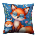 Fox colorful throw pillow (1)