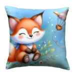Fox colorful throw pillow (1)