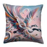 Geese colorful throw pillow (1)