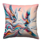 Geese colorful throw pillow (1)