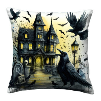 Haunted House Designer Pillow