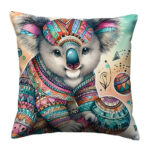 Koala colorful throw pillow (4)