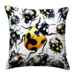 Ladybird beetle colorful throw pillow (1)