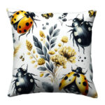 Ladybird beetle colorful throw pillow (1)