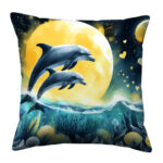 Love dolphins colorful pillow (1)