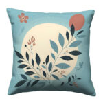 Minimalist botanical colorful throw pillow (3)