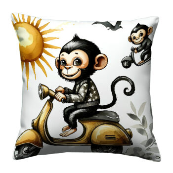 Monkey Riding Pillow