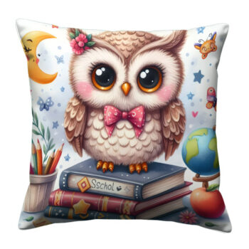 Owl Bird Colorful Throw Pillow