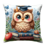Owl bird colorful throw pillow (2)