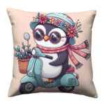 Penguin with sunglasses riding pillow (1)