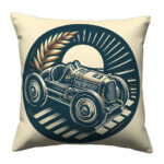 Retro race car vintage pillow (3)