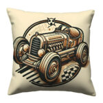 Retro race car vintage pillow (3)