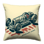 Retro race car vintage pillow (3)
