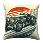 Retro race car vintage pillow (3)