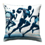 Running athletes colorful throw pillow (6)