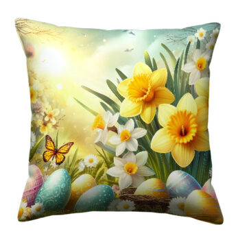 Spring Easter colorful pillow