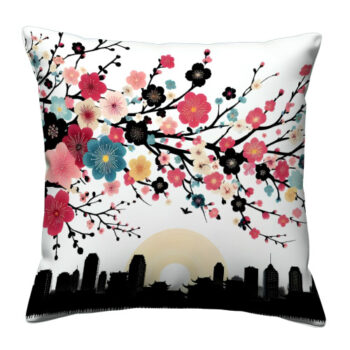 Springtime Colorful Flower Pillow