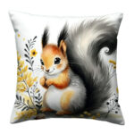 Squirrel colorful throw pillow (4)