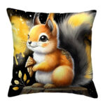 Squirrel colorful throw pillow (4)