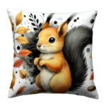 Squirrel Colorful Throw Pillow