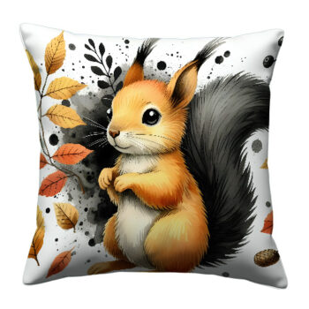Squirrel Colorful Throw Pillow