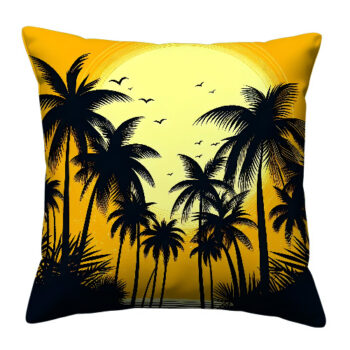 Summer Tropical Palm Pillow