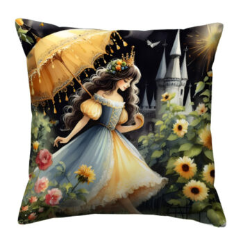 Summertime Princess Colorful Throw Pillow
