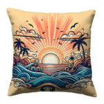 Sunrise colorful throw pillow (4)