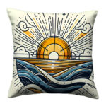 Sunrise Colorful Throw Pillow