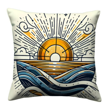 Sunrise Colorful Throw Pillow
