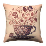Tea cup silhouette colorful throw pillow (4)