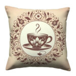 Tea cup silhouette colorful throw pillow (4)