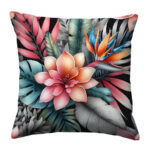 Tropical coral flowers pillow (3)