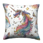 Unicorn line colorful throw pillow (4)