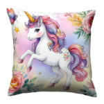 Unicorn line colorful throw pillow (4)