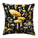 Various fungi colorful throw pillow (2)