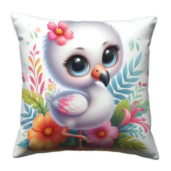 Very Cute Flamingo Colorful Throw Pillow