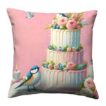 Wedding cake colorful throw pillow (3)