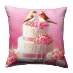 Wedding cake colorful throw pillow (3)