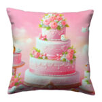 Wedding cake colorful throw pillow (3)
