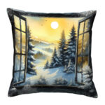 Winter landscape looking pillow (4)