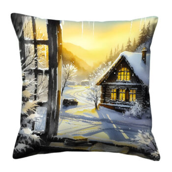 Winter Landscape Looking Pillow