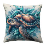 sea turtle colorful throw pillow (4)